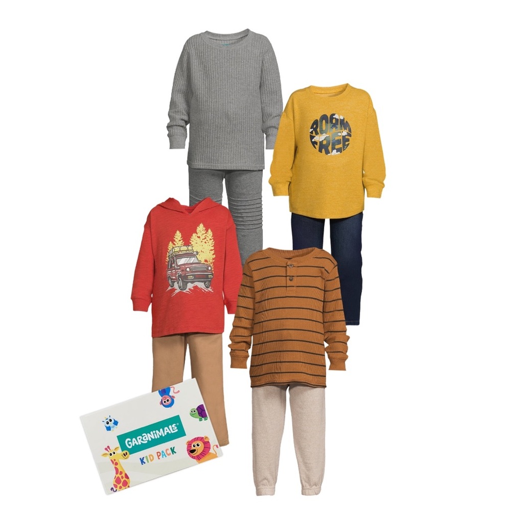 Garanimals Toddler Boy Mix and Match Outfit Set, 8-Piece, Size 3t